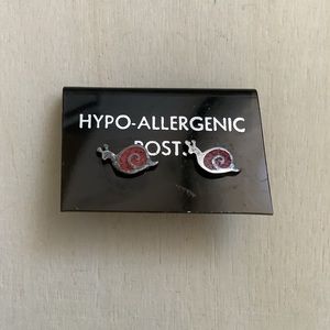 New vintage coral? and Sterling silver snail earrings